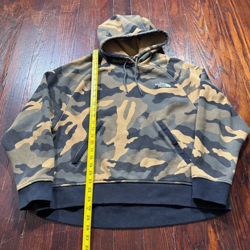 The North Face Hoodie Womens Large Camo Green Brown Pullover Gorpcore